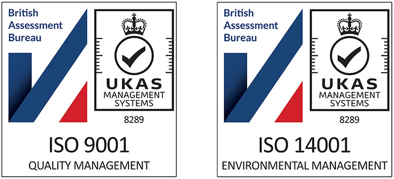 ISO 9001 and 14001 certifications